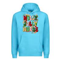 Ocean Blue holly jolly nurse Premium Hoodie - MaliasSmallBusiness