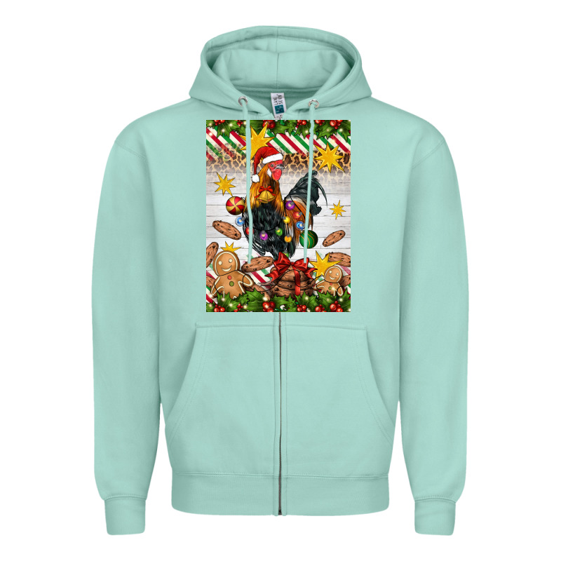 Christmas Rooster Zipper Hoodie by Artiststas | Teevron