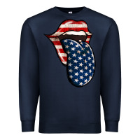 Navy America 4th Of July Tongue Premium Sweatshirt - Jasminsmagicworld