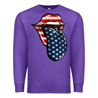 Purple America 4th Of July Tongue Premium Sweatshirt - Jasminsmagicworld