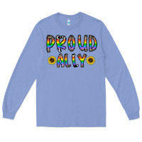 Colony Blue proud ally Long Sleeve Tee - CowhideDigitalArt