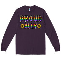 Plum proud ally Long Sleeve Tee - CowhideDigitalArt