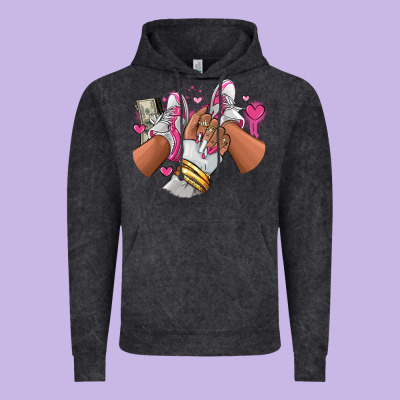 Vintage Hoodie Pink and white sneaker girl