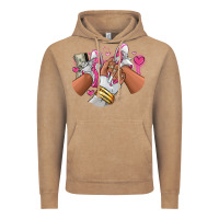 Vintage Coffee Pink and white sneaker girl Vintage Hoodie - RanaPortraitStore