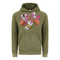 Vintage Olive Pink and white sneaker girl Vintage Hoodie - RanaPortraitStore