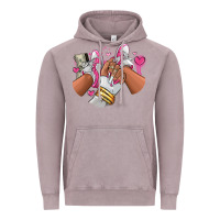Vintage Zinc Pink and white sneaker girl Vintage Hoodie - RanaPortraitStore