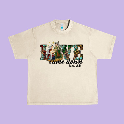 Love Came Down Holy Family Urban Heavy Tee Designed By Ranaportraitstore