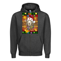 Charcoal Heather Christmas sheep air freshener Zipper Hoodie - Artiststas