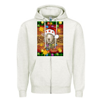 Oatmeal Heather Christmas sheep air freshener Zipper Hoodie - Artiststas