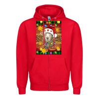 Red Christmas sheep air freshener Zipper Hoodie - Artiststas
