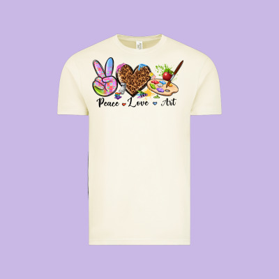 Peace Love Art Vintage Tee Designed By Texasbilliewilder