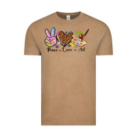 Vintage Coffee peace love art Vintage Tee - texasbilliewilder