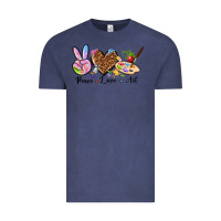 Vintage Denim peace love art Vintage Tee - texasbilliewilder