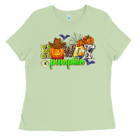 Matcha howdy halloween pumpkins Ladies Tee - AdoDesignShop