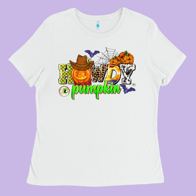Howdy Halloween Pumpkins Ladies Tee Designed By Adodesignshop