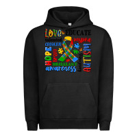 Pigment Black autism awareness typography Urban Hoodie - Artiststas