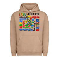 Pigment Burro autism awareness typography Urban Hoodie - Artiststas