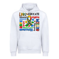 White autism awareness typography Urban Hoodie - Artiststas