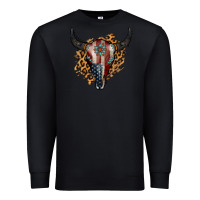Black American Bull Skull Premium Sweatshirt - Jasminsmagicworld