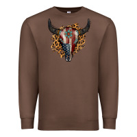 Chestnut American Bull Skull Premium Sweatshirt - Jasminsmagicworld
