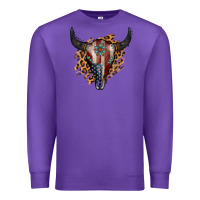 Purple American Bull Skull Premium Sweatshirt - Jasminsmagicworld