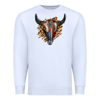 White American Bull Skull Premium Sweatshirt - Jasminsmagicworld