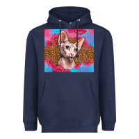 Navy Western Sphynx Cat Heavyweight Hoodie - LillyAllenDesigns