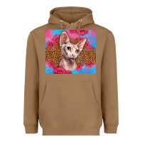 Toasted Coconut Western Sphynx Cat Heavyweight Hoodie - LillyAllenDesigns