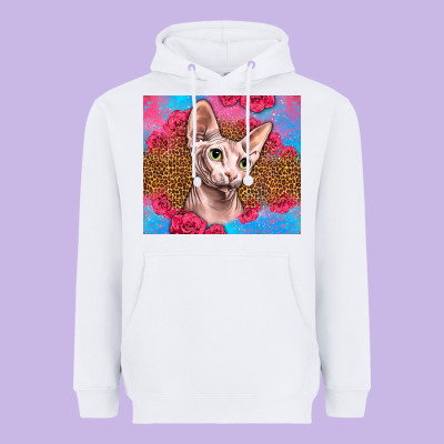Western Sphynx Cat Heavyweight Hoodie Designed By Lillyallendesigns