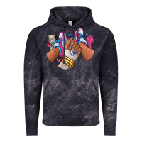 Cloud Black Pink and blue sneaker girl Vintage Hoodie - RanaPortraitStore