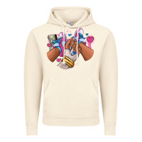 Vintage Artic Pink and blue sneaker girl Vintage Hoodie - RanaPortraitStore