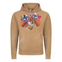 Vintage Camel Pink and blue sneaker girl Vintage Hoodie - RanaPortraitStore