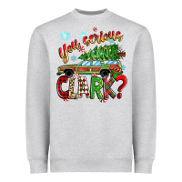 Heather Grey you serious clark Heavyweight Sweatshirt - Zillion Design Studio