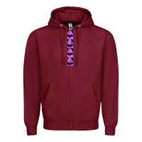 Burgundy Halloween Key Fob Zipper Hoodie - BundleAndBundleShop