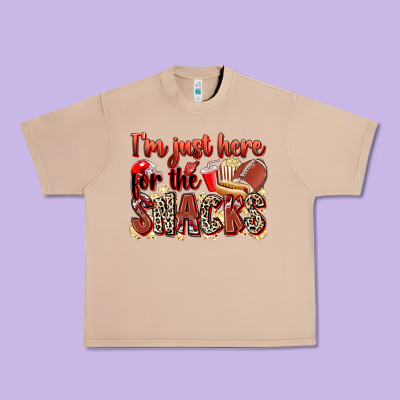 I'm Just Here For The Snacks American Football Urban Heavy Tee Designed By Zillion Design Studio