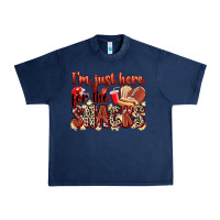 Navy i'm just here for the snacks american football Urban Heavy Tee - Zillion Design Studio