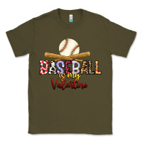 Army Green baseball is my valentine Classic Tee - RacoonDesign