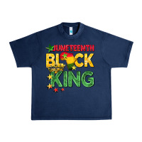 Navy juneteenth black king Urban Heavy Tee - BarkalooDesign