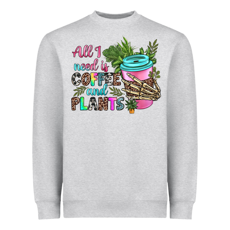 All I Need Is Coffee And Plants Heavyweight Sweatshirt by texasbilliewilder | Teevron