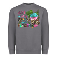 Storm all i need is coffee and plants Heavyweight Sweatshirt - texasbilliewilder