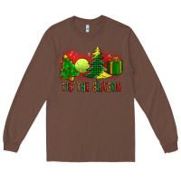 Chestnut tis the season christmas with tennis ball and tree cookie Long Sleeve Tee - FaDigitalArtStudio