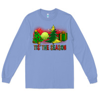 Colony Blue tis the season christmas with tennis ball and tree cookie Long Sleeve Tee - FaDigitalArtStudio