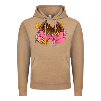 Vintage Coffee Pink afro nails Vintage Hoodie - RanaPortraitStore