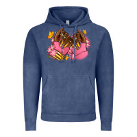 Pink Afro Nails Vintage Hoodie | Teevron