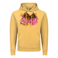 Vintage Mustard Pink afro nails Vintage Hoodie - RanaPortraitStore