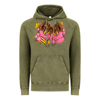 Vintage Olive Pink afro nails Vintage Hoodie - RanaPortraitStore