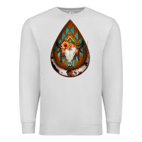 Dove Grey aztec bullskull teardrop earrings Premium Sweatshirt - Jasminsmagicworld