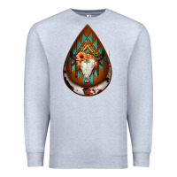 Heather Grey aztec bullskull teardrop earrings Premium Sweatshirt - Jasminsmagicworld