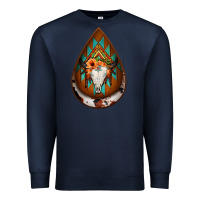 Navy aztec bullskull teardrop earrings Premium Sweatshirt - Jasminsmagicworld