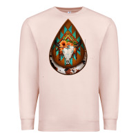 Pale Pink aztec bullskull teardrop earrings Premium Sweatshirt - Jasminsmagicworld